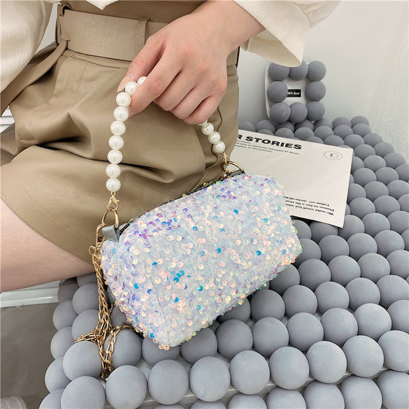 Fashion Pearl Sequin Dinner Bag,Handbag,Crossbody Bag