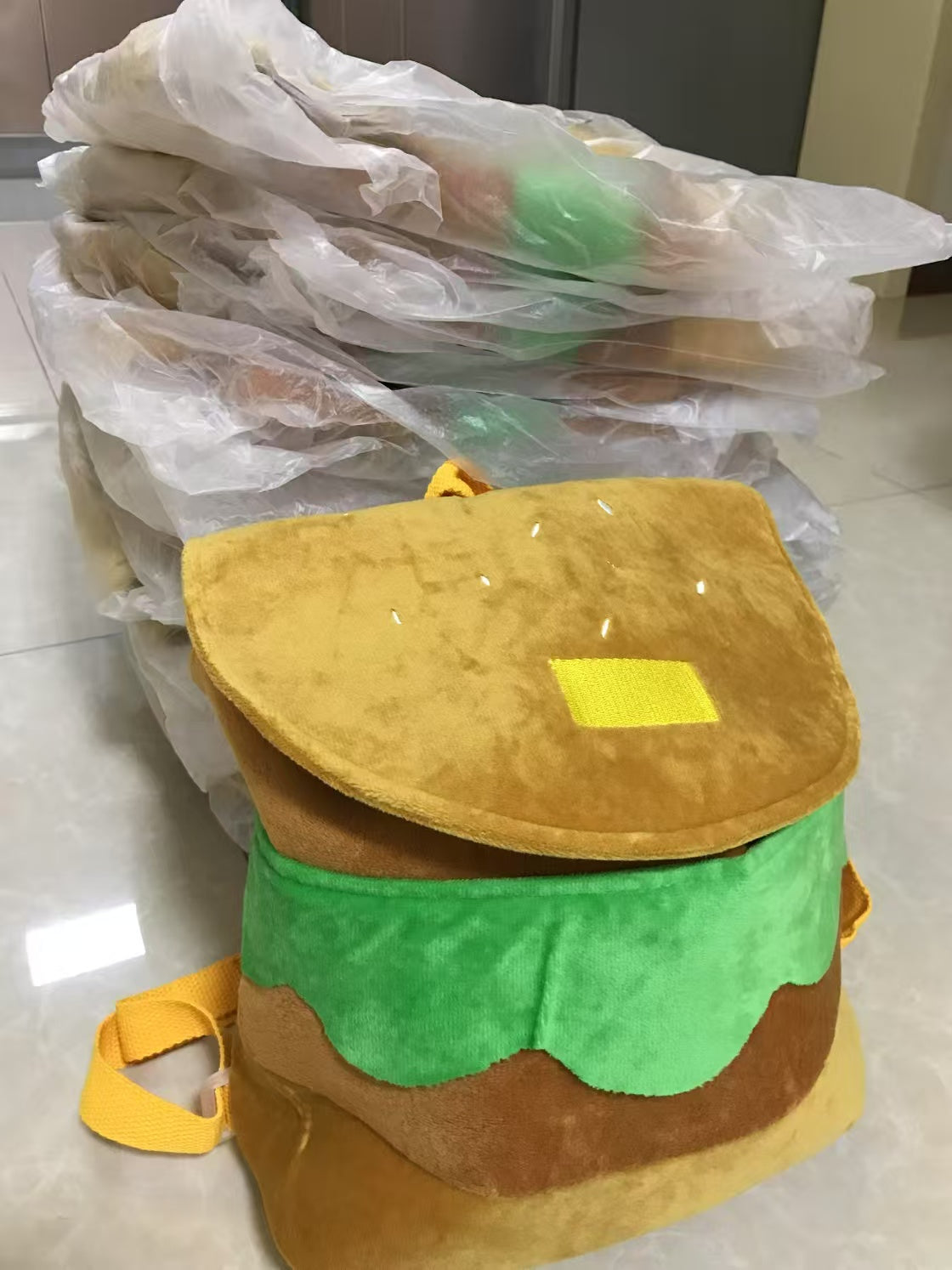 Clearance Promotion Hamburger backpack 15 Bags Per Set Free Shipping