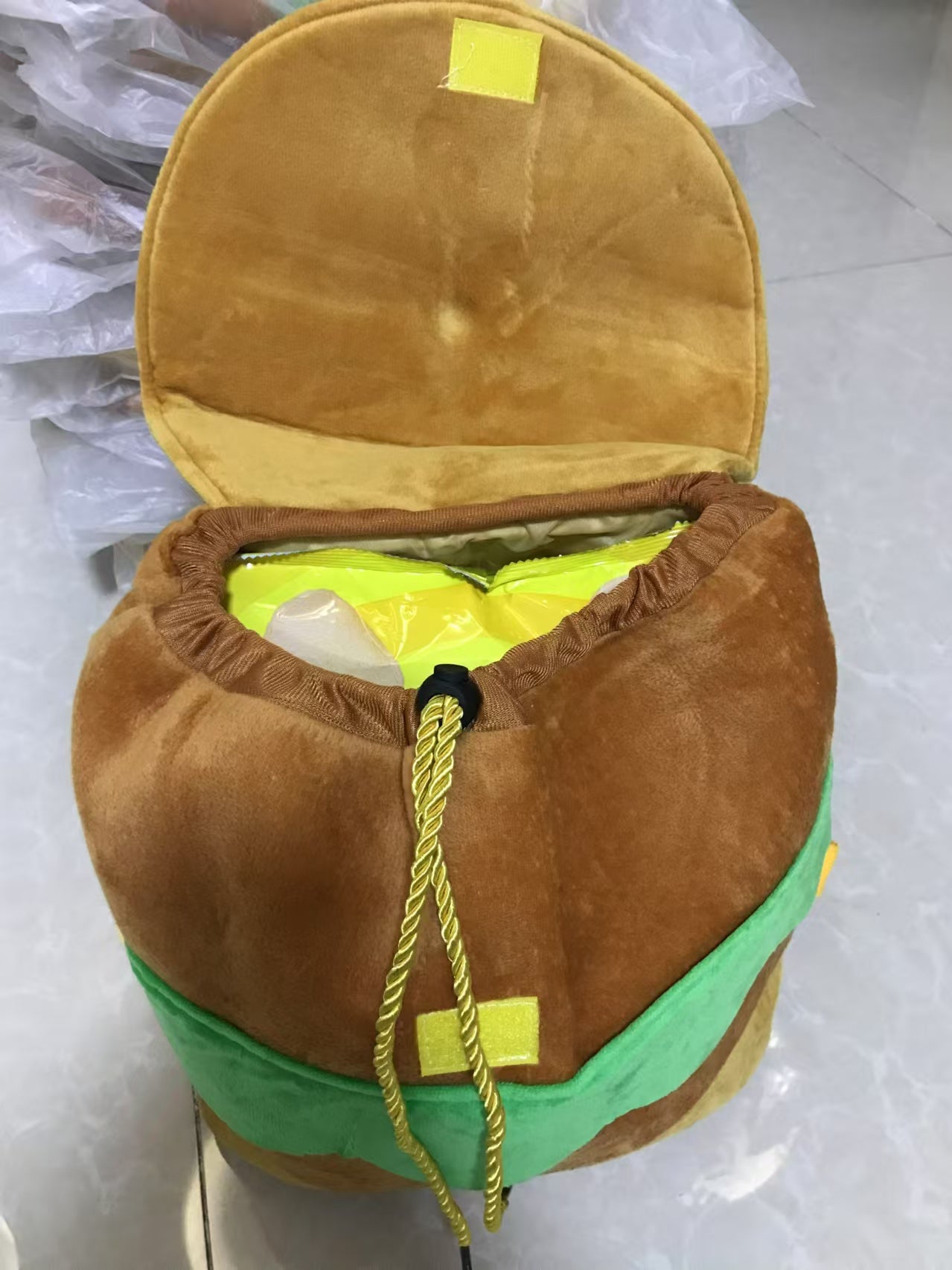 Clearance Promotion Hamburger backpack 15 Bags Per Set Free Shipping