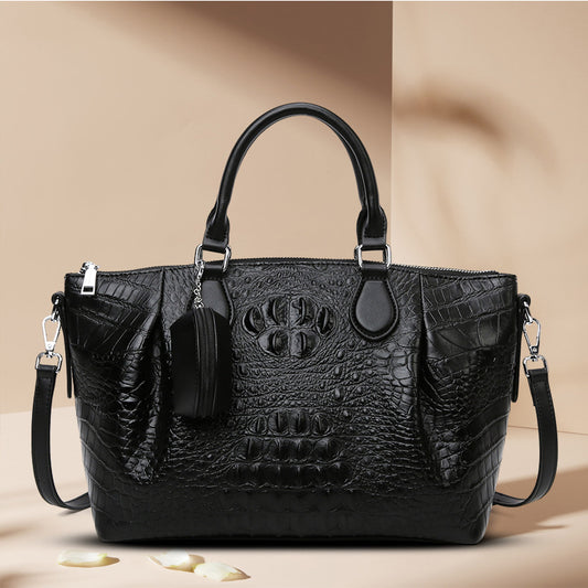 Fashionable Light Luxury Crocodile Embossed Tote Bag