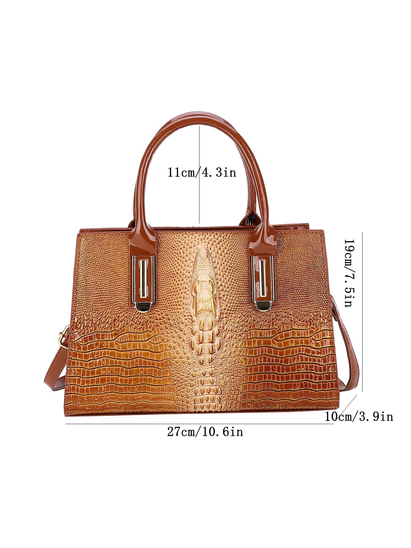 Fashion Crocodile Embossed Handbag