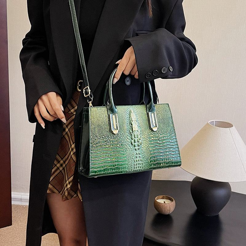 Fashion Crocodile Embossed Handbag